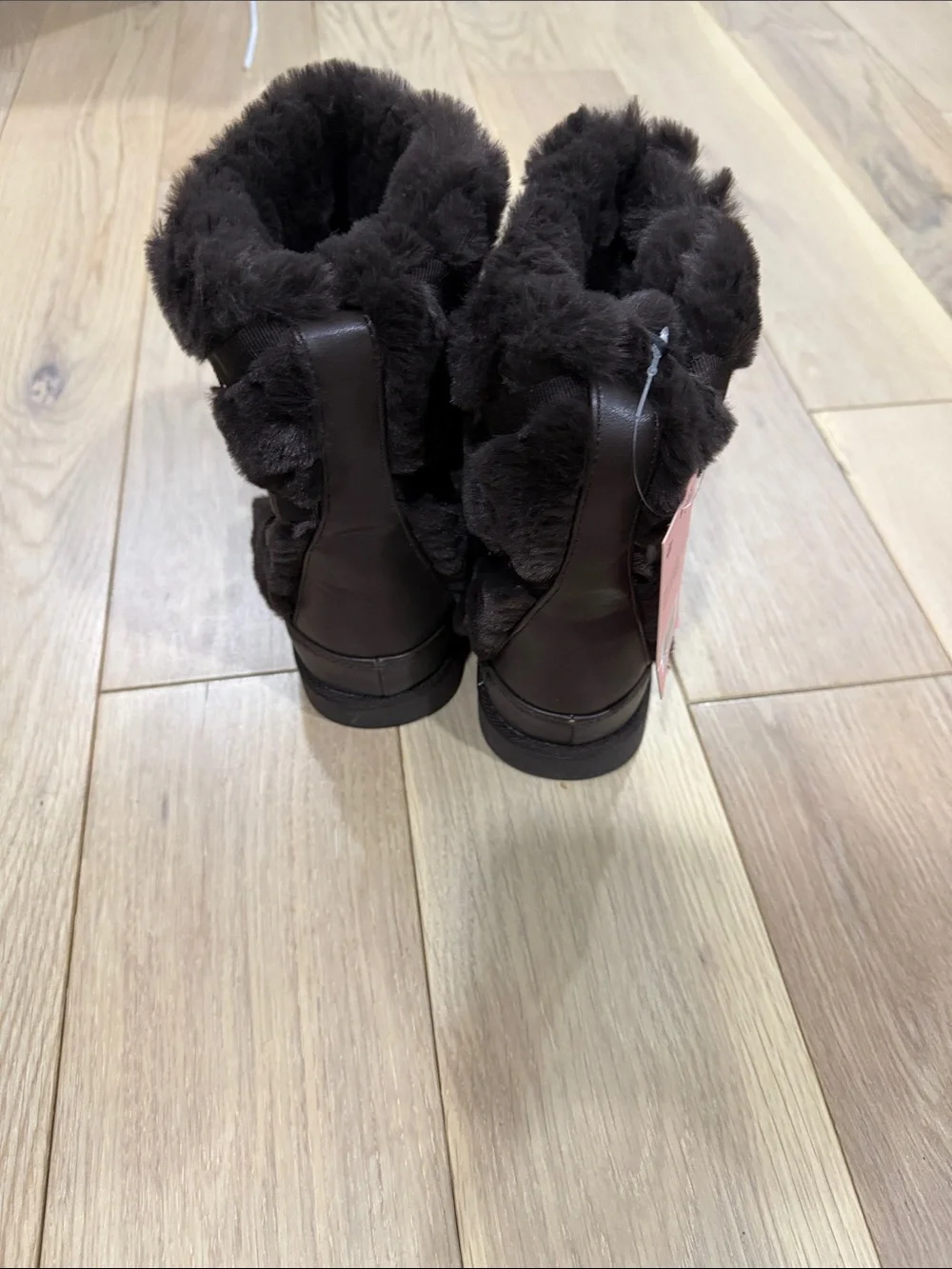 Juicy Couture Women’s Brown Faux-Fur Winter Boots